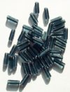 50 5x15mm Transparent Montana Blue Glass Rectangle Beads